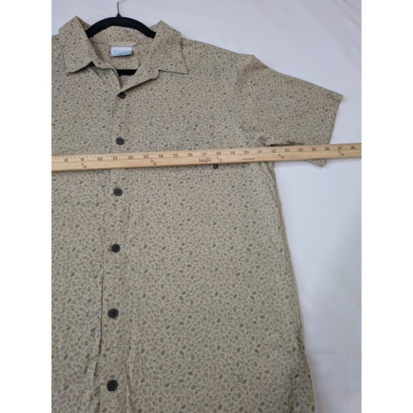 Columbia Sportswear Button up Shirt Mens Medium Beige Outdoor Lightweight Cotton - Picture 4 of 9